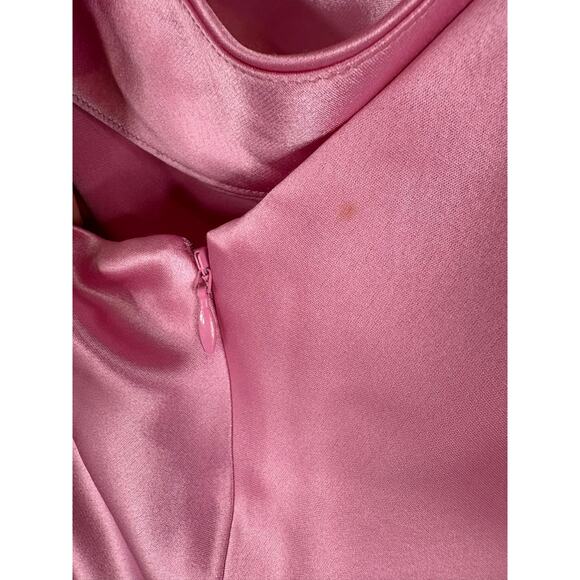 Retrofete Skye Maxi Dress Strapless Satin Party Formal Guest Prom Fondant Pink M - Picture 9 of 14